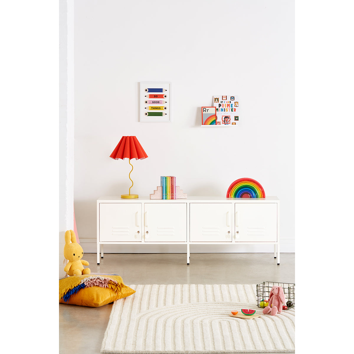 Mustard Made The Standard Locker in Chalk/White
