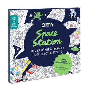 OMY Giant Poster & Stickers - Space Station