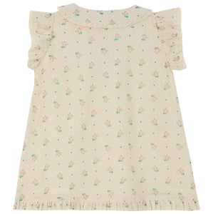 Emile et Ida Ecru Cotton Dress for babies