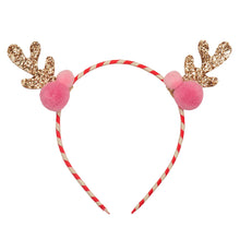 Load image into Gallery viewer, Rockahula Kids Stripy Pom Pom Reindeer Headband