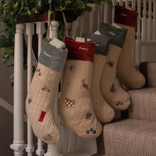 Load image into Gallery viewer, Avery Row Christmas Stocking - Festive Forest Bunny