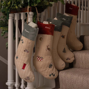 Avery Row Christmas Stocking - Festive Forest Bunny