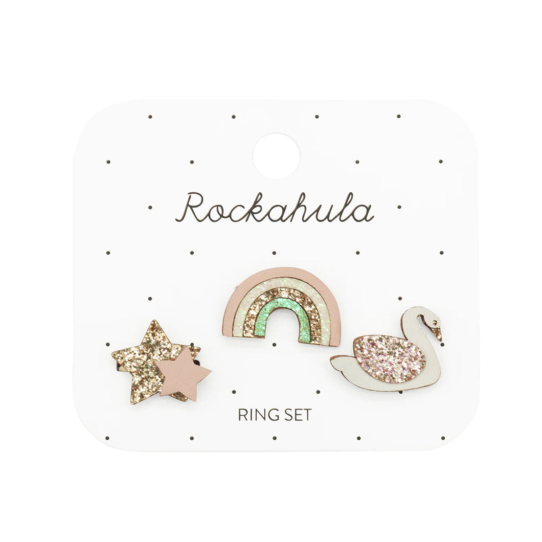 Rockahula Kids Enchanted And Swan Ring Set aw24