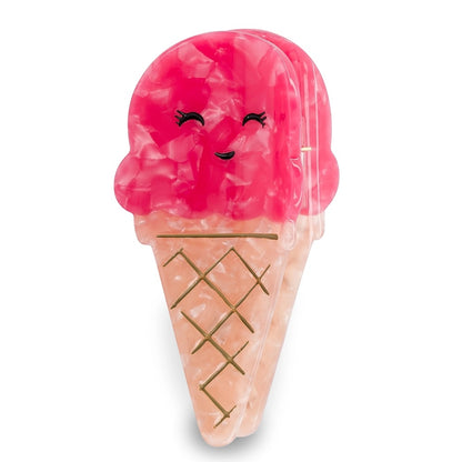 Luciole et Petit Pois Raspberry Ice Cream Claw Clip