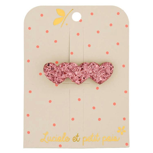 Luciole et Petit Pois Three Heart Clip