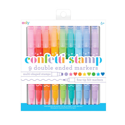 OOLY Confetti Stamp Double-Ended Markers