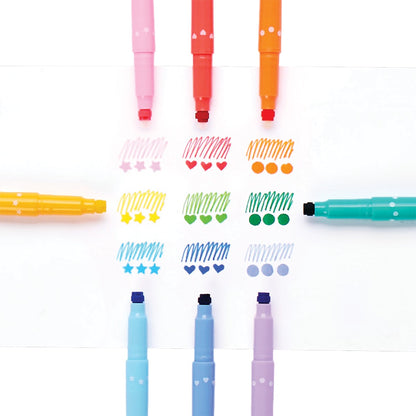 OOLY Confetti Stamp Double-Ended Markers