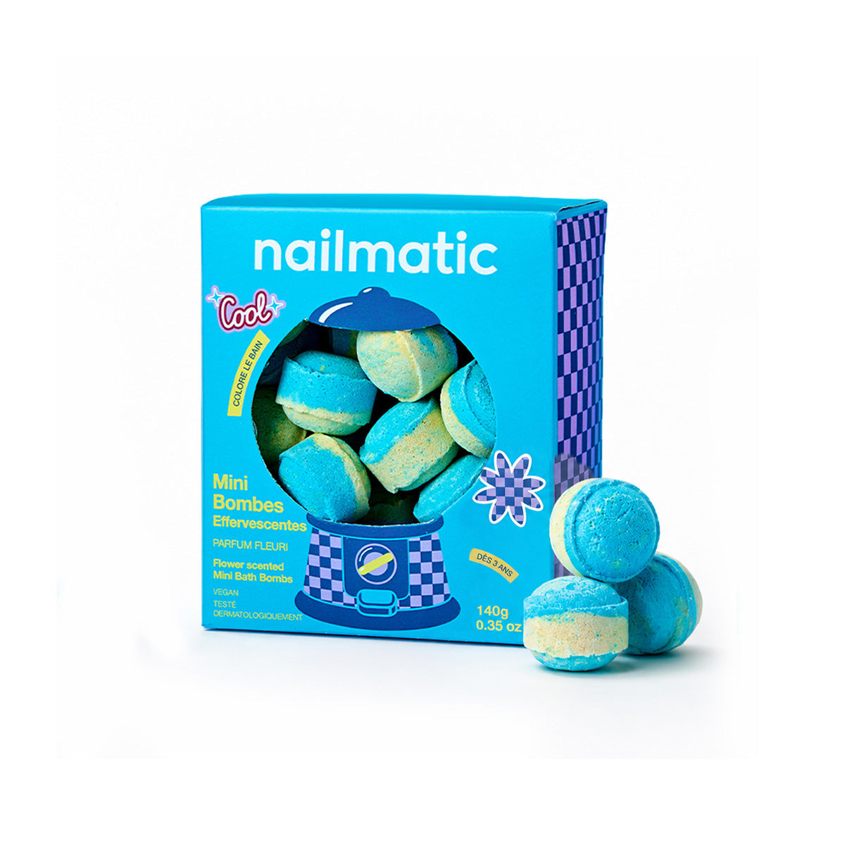 Nailmatic Mini Effervescent Bath Bombs - Flower Power