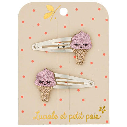 Luciole et Petit Pois Strawberry Ice Cream Clips