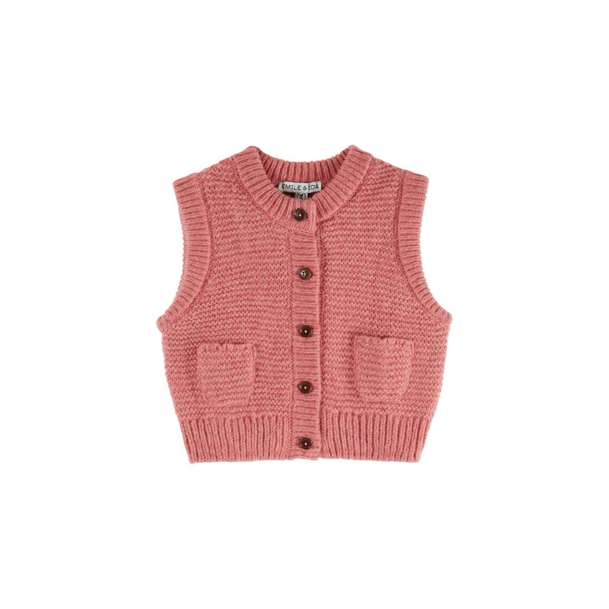 Emile et Ida Cuddly Sleeveless Baby Cardigan