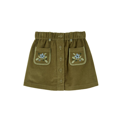 Emile et Ida Embroidered Flowers Pocket Skirt
