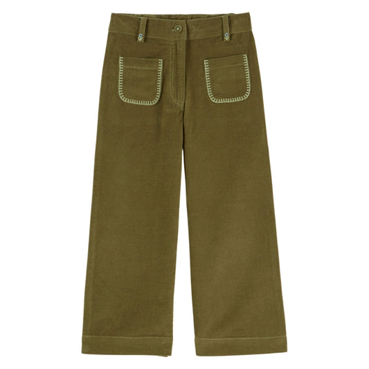 Emile et Ida Velvet Embroidered Pocket Trouser