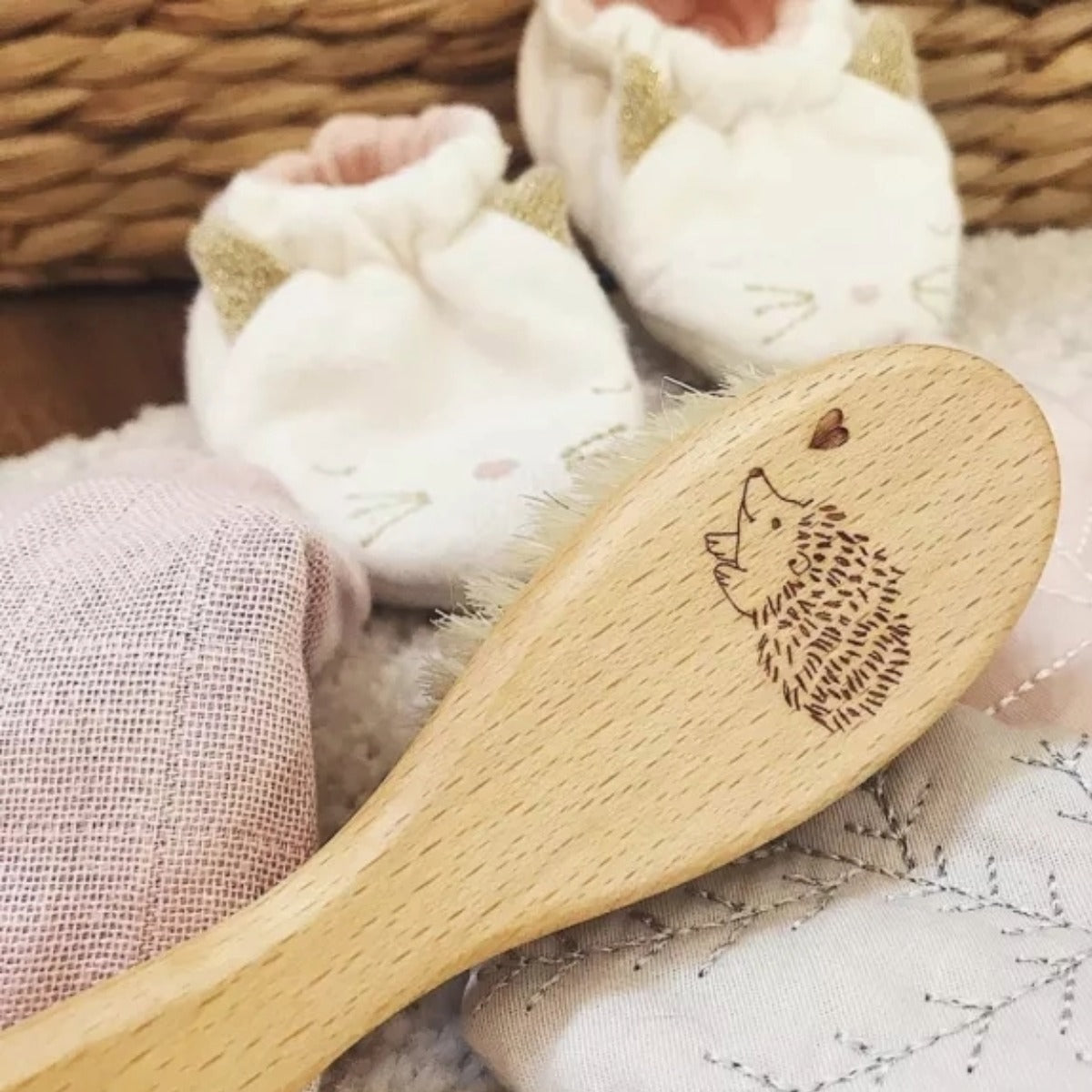 Barnabé Aime Le Café Wood Baby Hairbrush