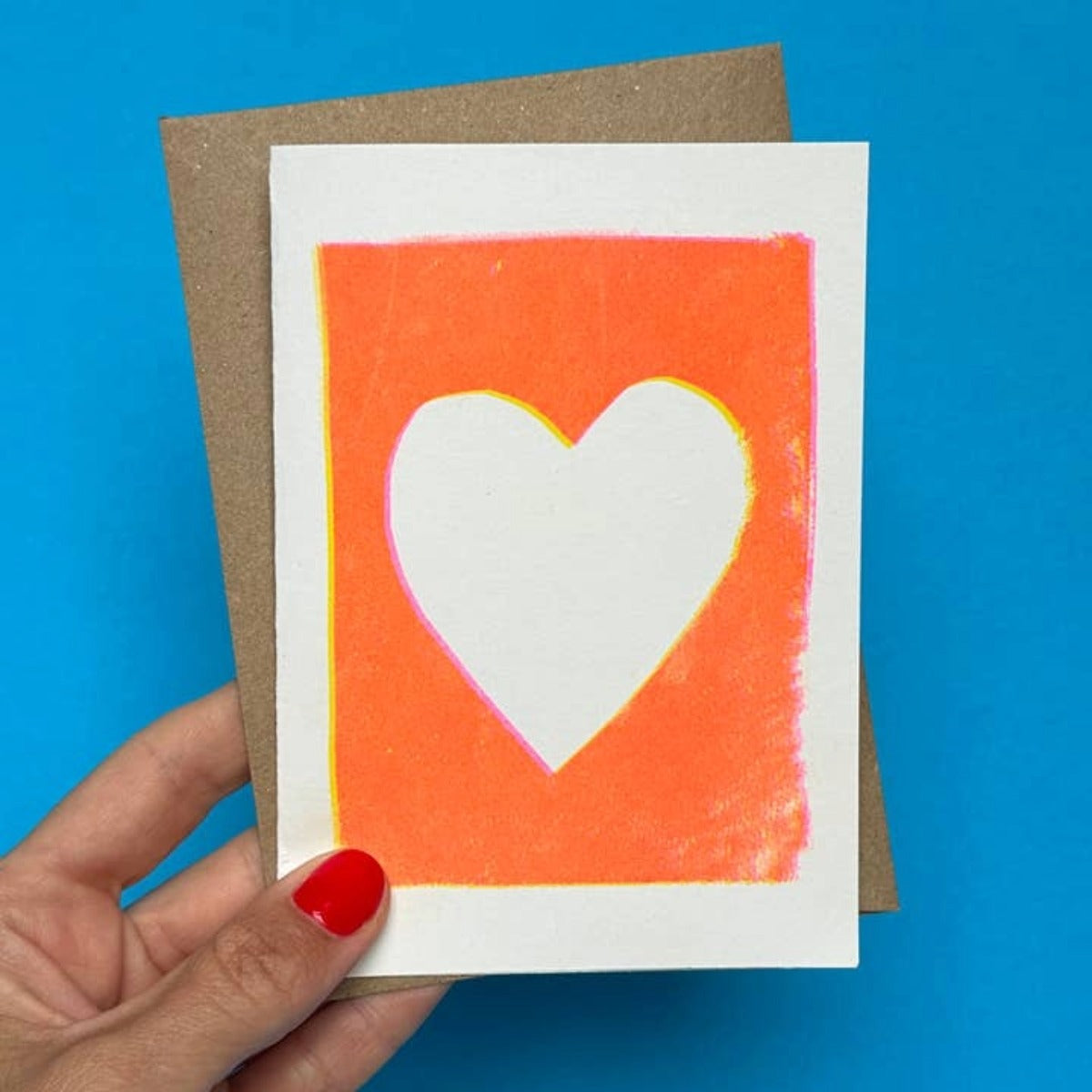House of Payne Greeting Card- Orange Heart
