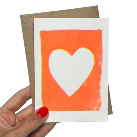 House of Payne Greeting Card- Orange Heart