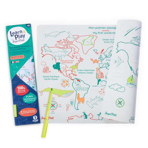 Super Petit Colouring Learn & Play - My First World Map