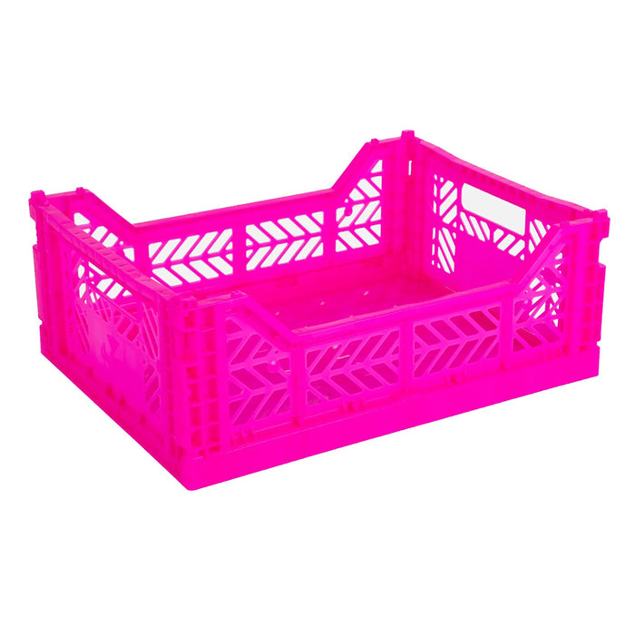 Aykasa Midi Folding Crate in neon pink