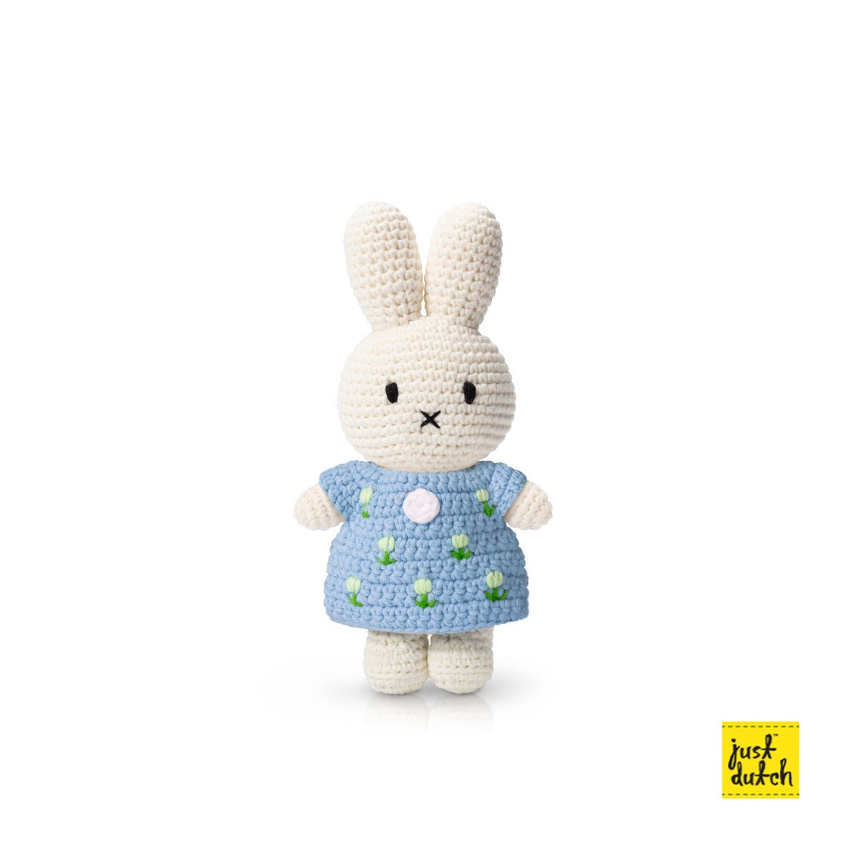 Just Dutch Hand Crochet Miffy Doll- Blue Tulip Dress