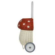 Load image into Gallery viewer, Olli Ella Rattan Mushroom Luggy for toddlers and kids/children