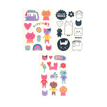 OOLY Mini Tattoos X Suzy- Pawsitive Cats