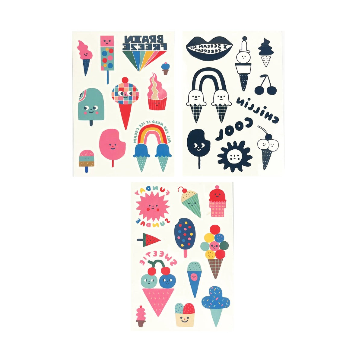 OOLY Mini Tattoos X Suzy- Ice Cream Party