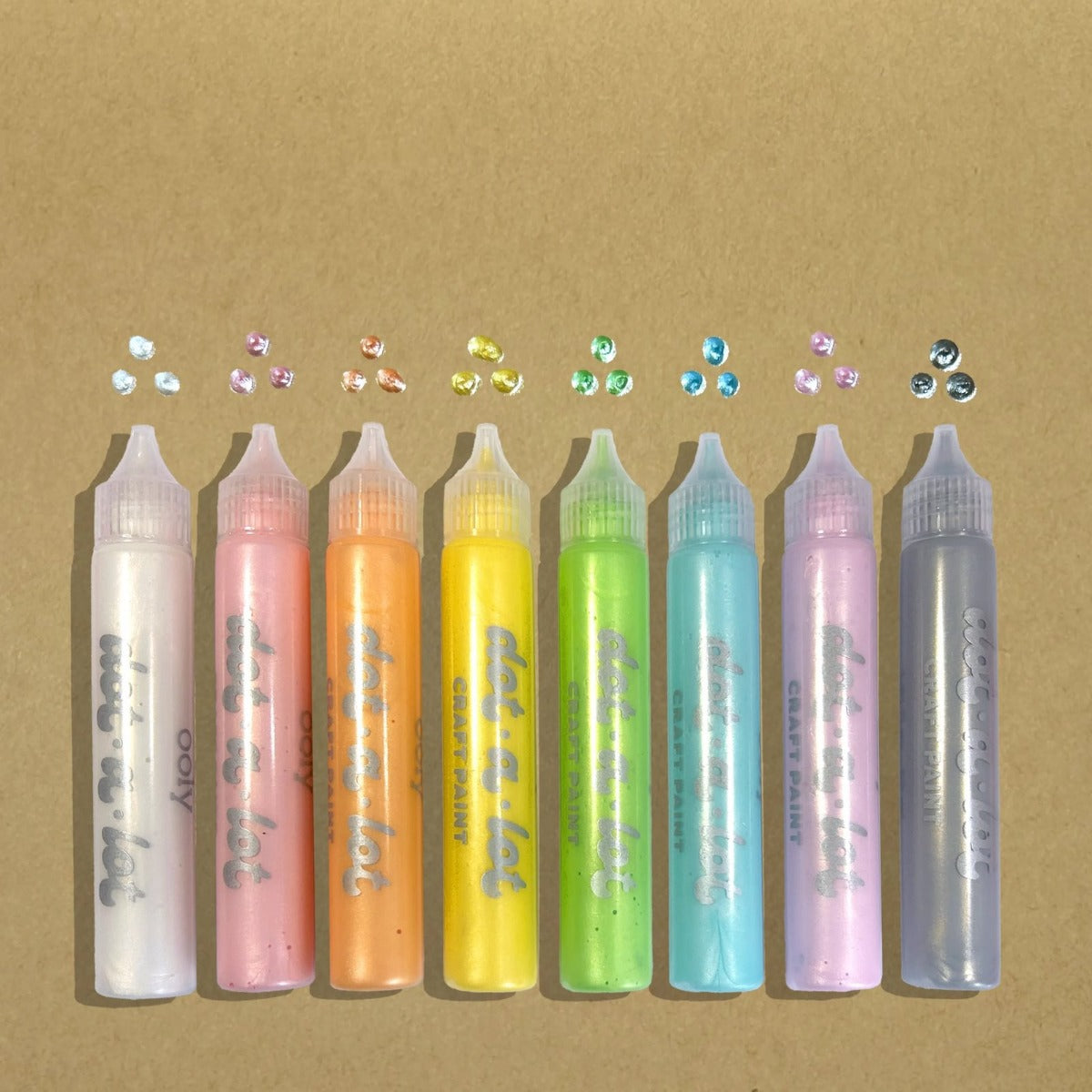 OOLY Dot-A-Lot: Dimensional Craft Paint- Pearlescent (Set of 8)