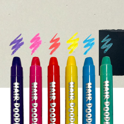 OOLY Hair Doodlers Hair Crayons (Set of 6)