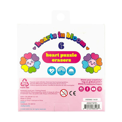 OOLY Hearts in Bloom: Erasers (Set of 6)