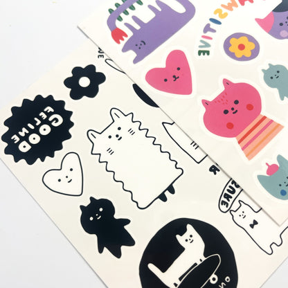 OOLY Mini Tattoos X Suzy- Pawsitive Cats