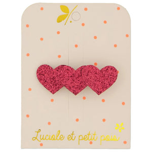 Luciole et Petit Pois Three Heart Clip