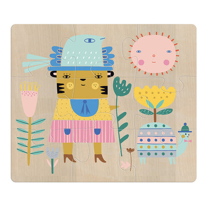Vilac 4 Animal Wooden Educational Puzzles
