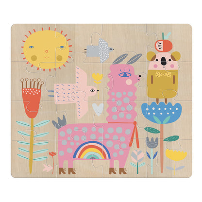 Vilac 4 Animal Wooden Educational Puzzles