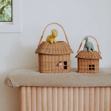 Load image into Gallery viewer, Olli Ella Rattan Hutch Small Basket for kids/children and toddlers