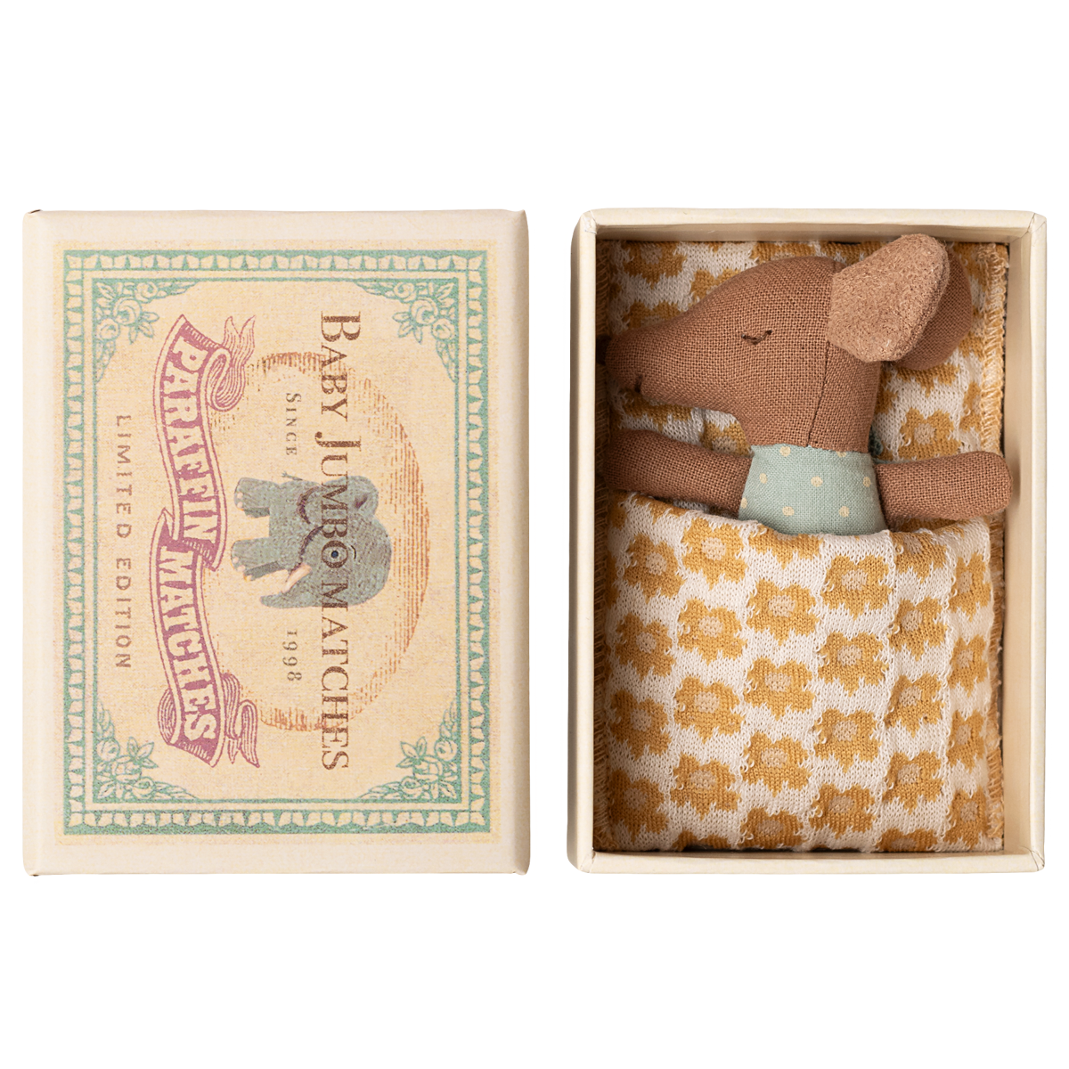 Maileg Sleepy/Wakey Baby Mouse in Matchbox