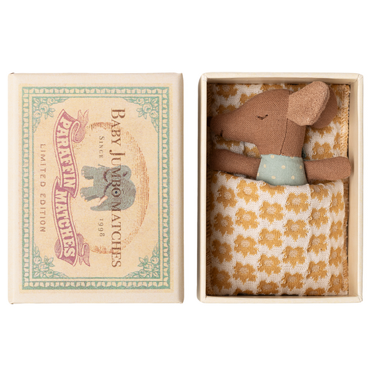 Maileg Sleepy/Wakey Baby Mouse in Matchbox