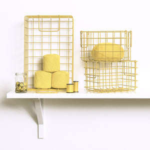 Mustard Made Baskets in Butter yellow colour