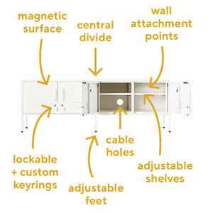 Mustard Made The Standard Locker in Chalk/White