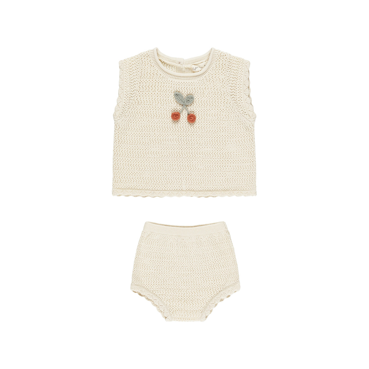 Rylee + Cru Scallop Knit Baby Set