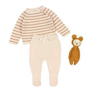 organic cotton tricot stripes jumper with wooden buttons for neck opening for newborns and babies from búho