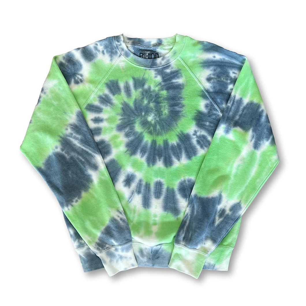 BIKIND Tie Dye Sweatshirt in navy green