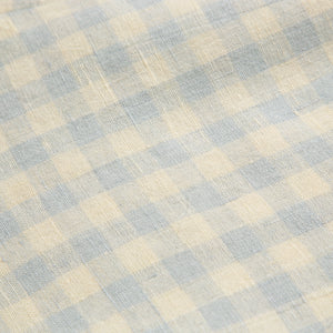 dominos romper in colour Powder Blue Check from nellie quats for babies and toddlers