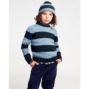 green and blue stripes hat/beanie for kids/children from AO76