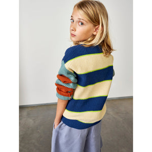 bellerose knitted sweater in stripes for kids
