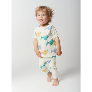 short sleeved t-shirt with fish all over print from bobo choses for babies and toddlers