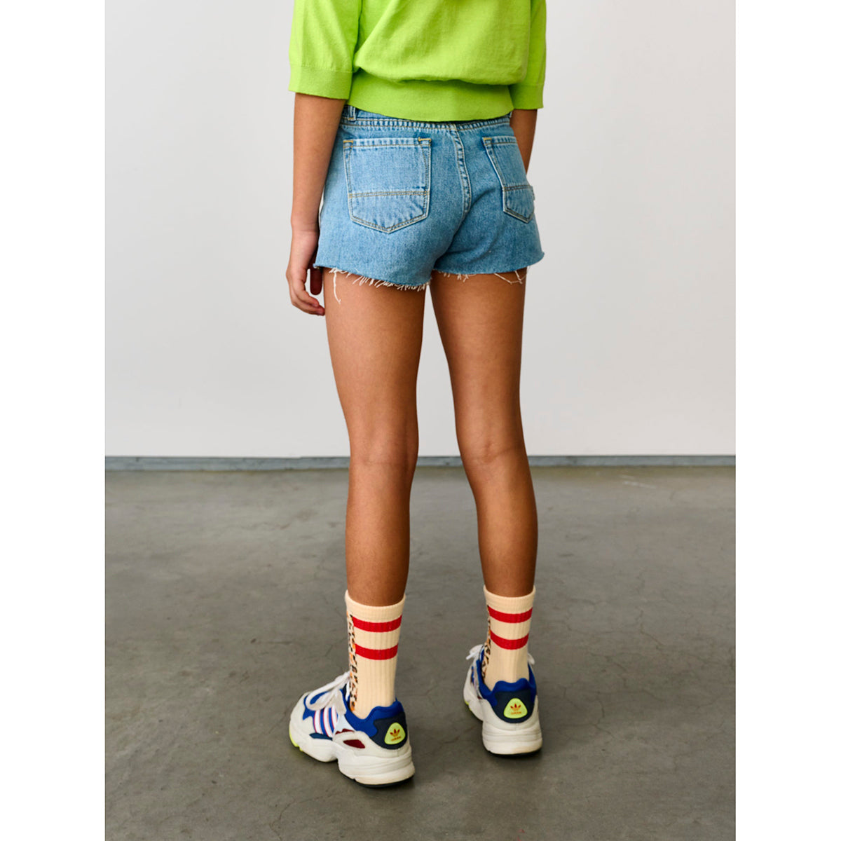denim shorts with pockets from bellerose for kids