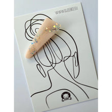 Load image into Gallery viewer, Gleebee Triangular Resin Hair Clip in blush &amp; unicorn dust