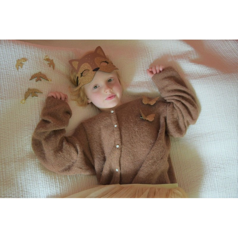 imaginative and creative play with gold/beige tutu and vixen fox mask for kids from obi obi paris