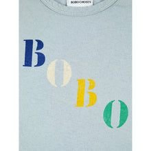 Load image into Gallery viewer, Bobo diagonal long sleeve t-shirt made in spain with 100% organic cotton in light blue for babies and toddlers from Bobo Choses