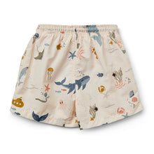 Load image into Gallery viewer, Liewood Duke Board Shorts in Sea creature/Sandy mix print for babies, toddlers, kids