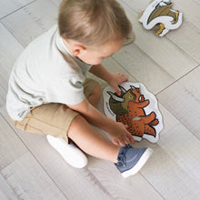 Load image into Gallery viewer, 6 dinosaur puzzles for beginners from wee gallery for kids
